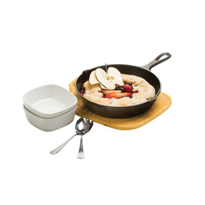 Gusseisenpfanne mit Griff und 2 Ausgüssen, rund, schwarz, ca. 16,51 cm Durchmesser Gusseisenpfanne mit Griff und 2 Ausgüssen, rund, schwarz, ca. 16,51 cm Durchmesser