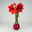 Amaryllis in Wachs XL, Dekor 'Basic Red', Blüte rot