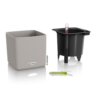 Lechuza 'Cube Color 14', sandbraun, ca. 14 x 14 x H 13,5 cm