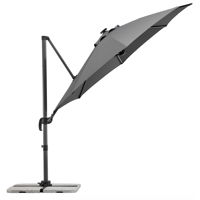 Schneider Sonnenschirm 'Rhodos Blacklight', mit LEDs, anthrazit, Ø 300 cm