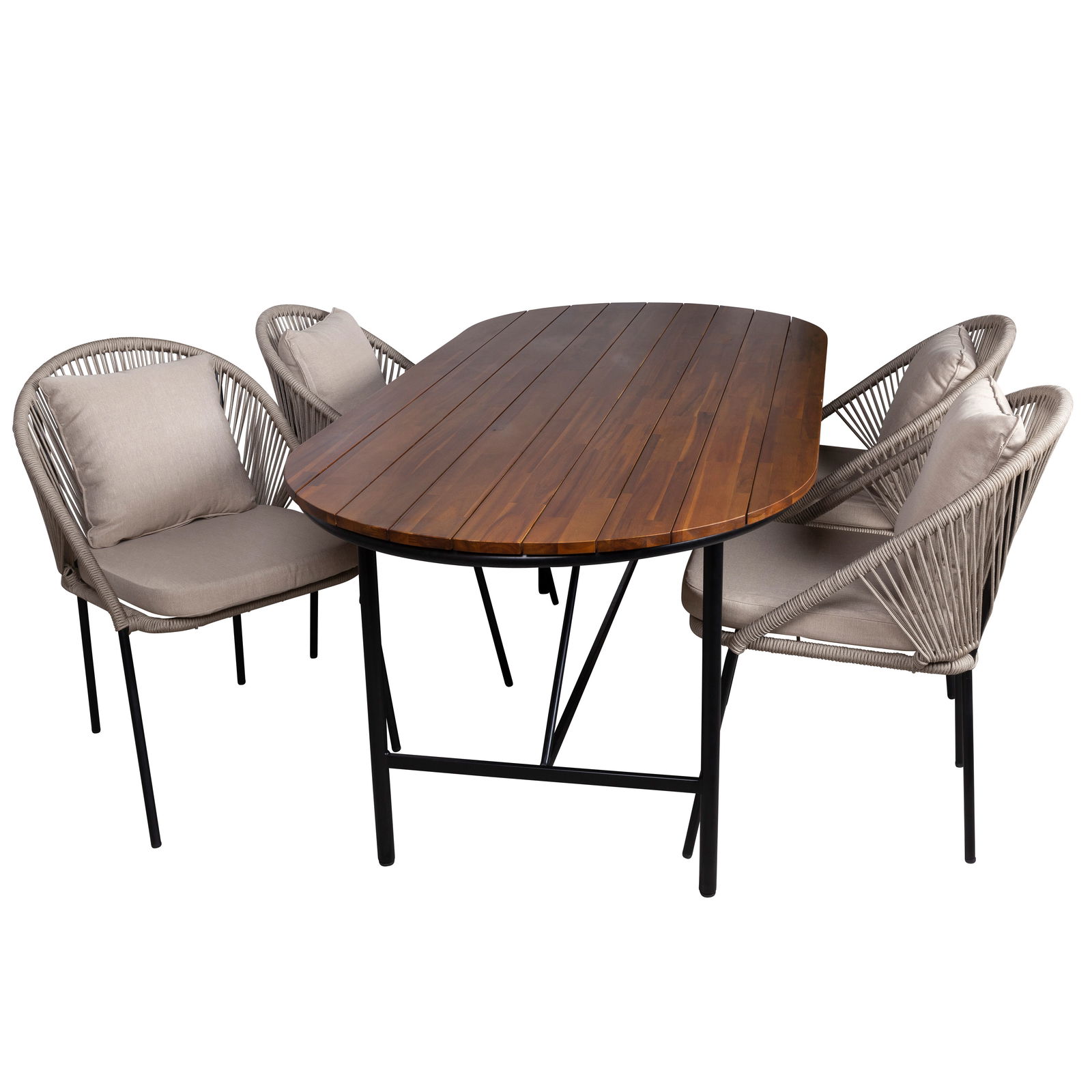 Stapelsessel 'San Monica', beige, inkl. Kissen