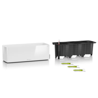 Lechuza 'Cube Glossy Triple', weiß highgloss, ca. 14 x 40 x H 13,5 cm