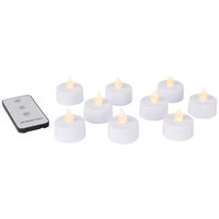 LED Teelicht warmweiß, 10 Stück, für innen, inkl. Fernbedienung und Batterien
