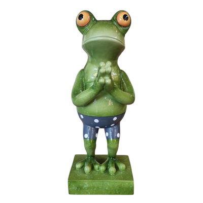 Dekofigur Frosch stehend, grün, Höhe ca. 30 cm