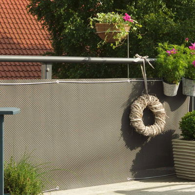 Balkonbespannung, titangrau Balkonbespannung, titangrau