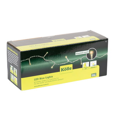 Kölle LED Lichterkette Rice Lights, klassisch warm, 40 LEDs, Länge ca. 3 m Kölle LED Lichterkette Rice Lights, klassisch warm, 40 LEDs, Länge ca. 3 m