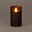 LED Echtwachskerze 'Magic Flame', schwarz, Ø 7,5 x H 12,5 cm