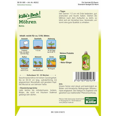 Kölles Beste Gemüsesamen Möhren Kölles Beste Gemüsesamen Möhren