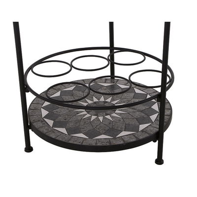 Siena Garden Serviertisch, Como, matt schwarz, ca. 71 x 70 x 35 cm