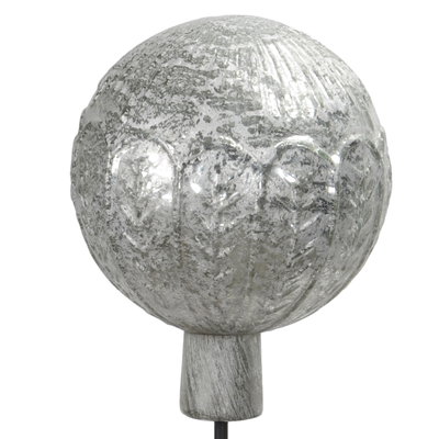 Kugel auf Stab, silber, Höhe ca. 115 cm