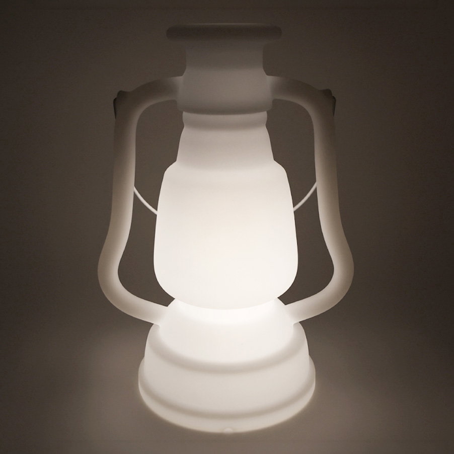 Solar LED-Laterne inkl. Fernbedienung, weiß, Höhe ca. 50 cm