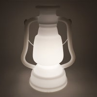 Solar LED-Laterne inkl. Fernbedienung, weiß, Höhe ca. 50 cm