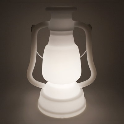 Solar LED-Laterne inkl. Fernbedienung, weiß, Höhe ca. 50 cm