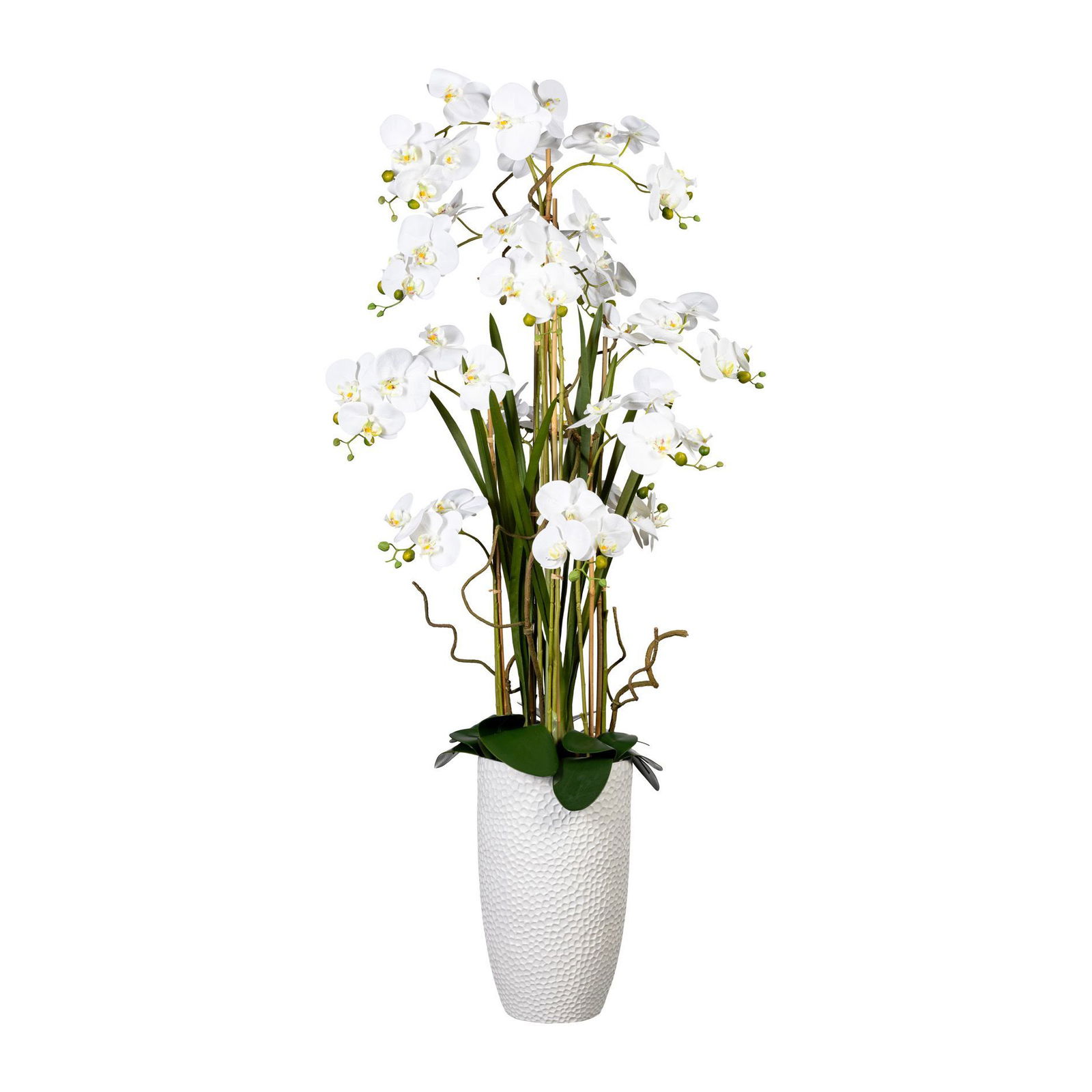 Kunstpflanze Phalaenopsis-Arrangement, weiß, Topf-Ø 26 cm, Höhe ca. 160 cm