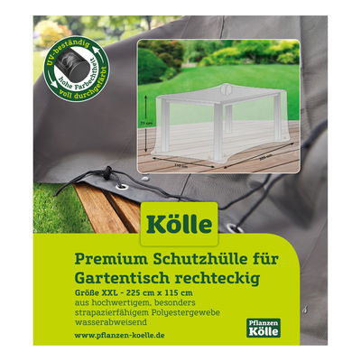 Kölle Premium Schutzhülle für Gartentisch rechteckig Kölle Premium Schutzhülle für Gartentisch rechteckig