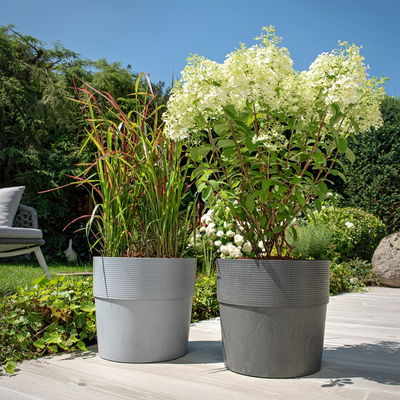 Scheurich Pflanzgefäß 'Groove+', carbon, ca. Ø 39 x H 35 cm Scheurich Pflanzgefäß 'Groove+', carbon, ca. Ø 39 x H 35 cm