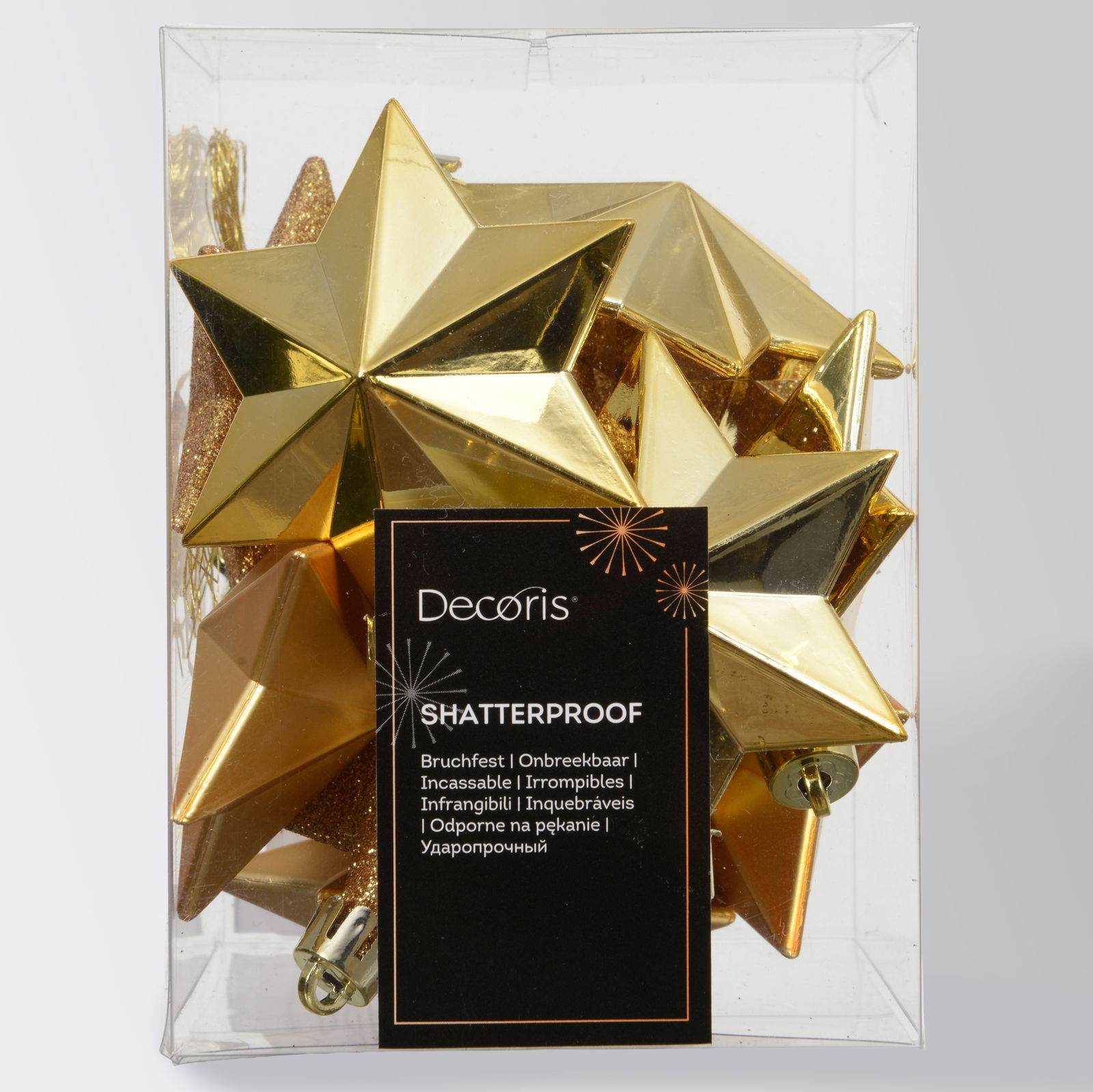 Sterne, 12er-Set, gold, ca. B 9 x H 12 cm Sterne, 12er-Set, gold, ca. B 9 x H 12 cm