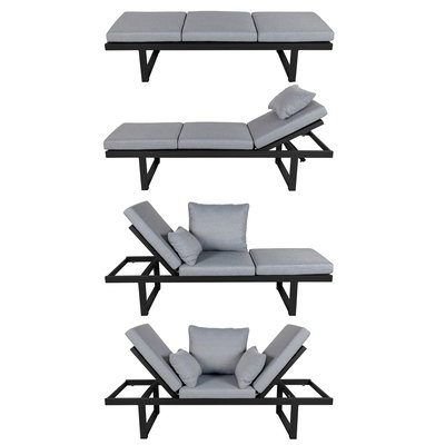 Kölle Liegesofa 'Madeira' inkl. Auflagen, grau