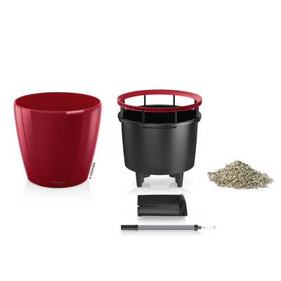 Lechuza 'Classico LS 35', scarlet-rot, ca. Ø 35 x H 33 cm