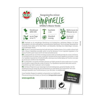 Sperli's Pimpinelle Mano Verde, Sanguisorba minor Sperli's Pimpinelle Mano Verde, Sanguisorba minor
