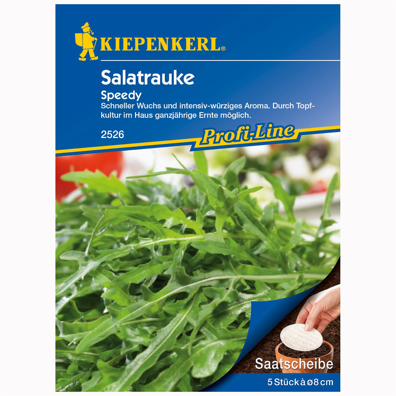 Gemüsesamen, Salatrauke 'Speedy', 5 Saatscheiben