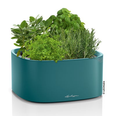 Lechuza 'Pila Color', petrolblau, ca. 35 x 35 x H 16,5 cm