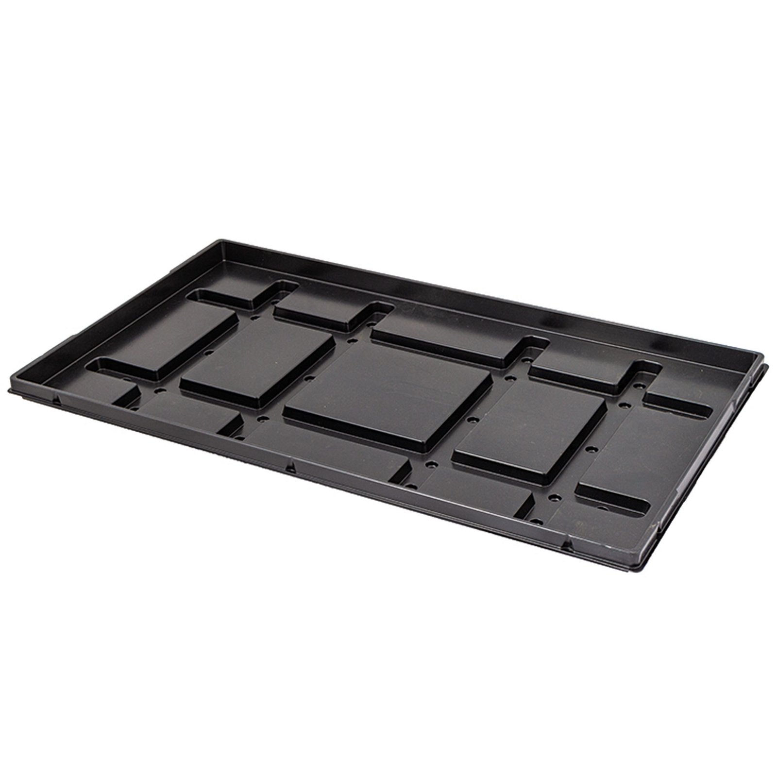 Untersetzer für Topfplatten, schwarz, Kunststoff, 53 x 31 x 3,5 cm