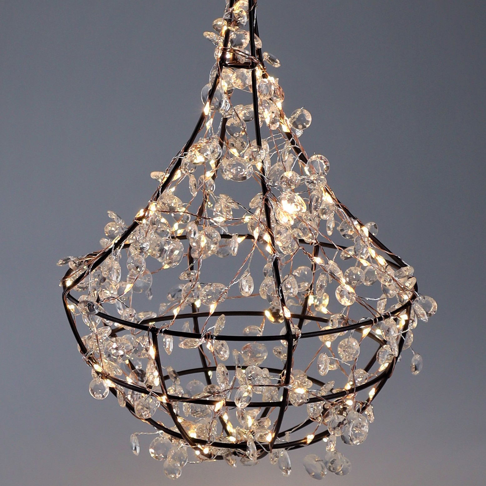 LED-Korb zum Hängen, ca. Ø 20 cm