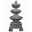 Japanische Laterne im Pagodenstil, Steinguss, 125 x 55 x 55 cm