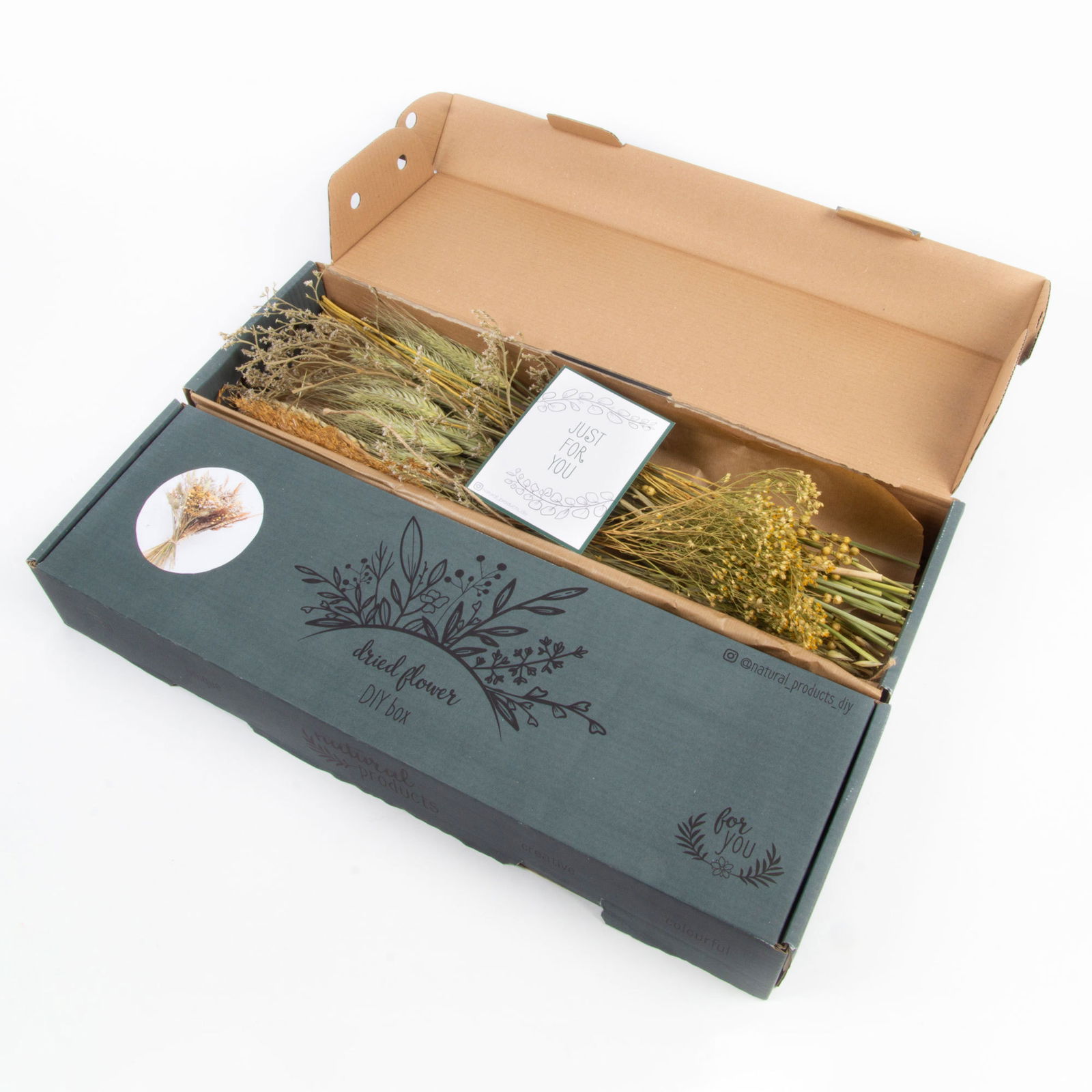 Trockenblumen DIY-Set, natur, Länge ca. 60 cm