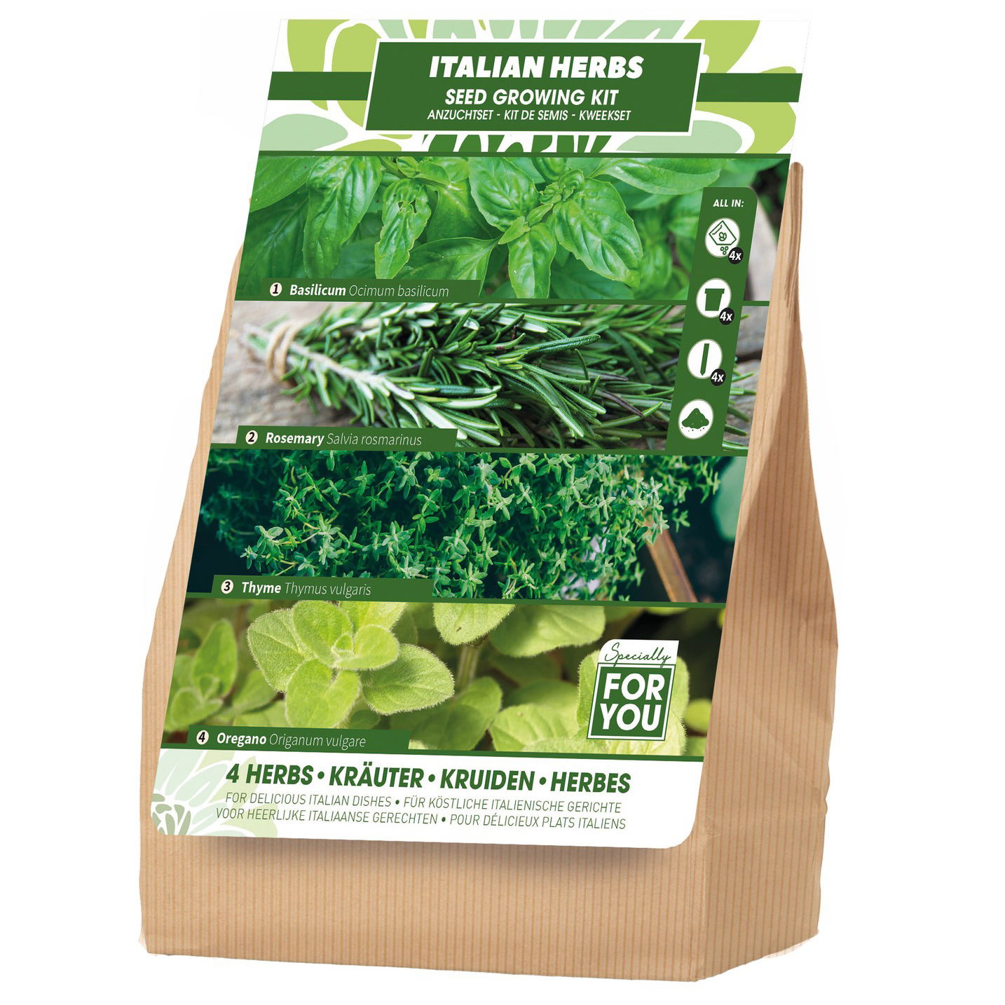 Saatgut Anzuchtset 'Italienische Kräuter'