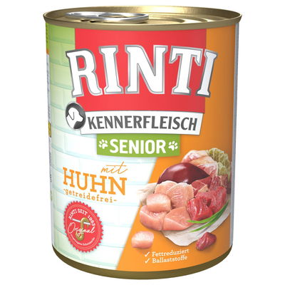 Hundefutter, Finnern Rinti Kennerfleisch Senior, Huhn, 400g Hundefutter, Finnern Rinti Kennerfleisch Senior, Huhn, 400g