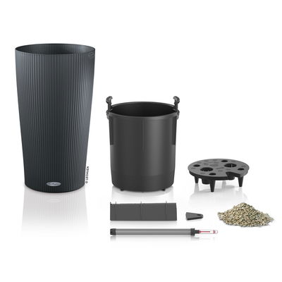 Lechuza 'Cilindro Color 32', schiefergrau, ca. Ø 32 x H 56 cm