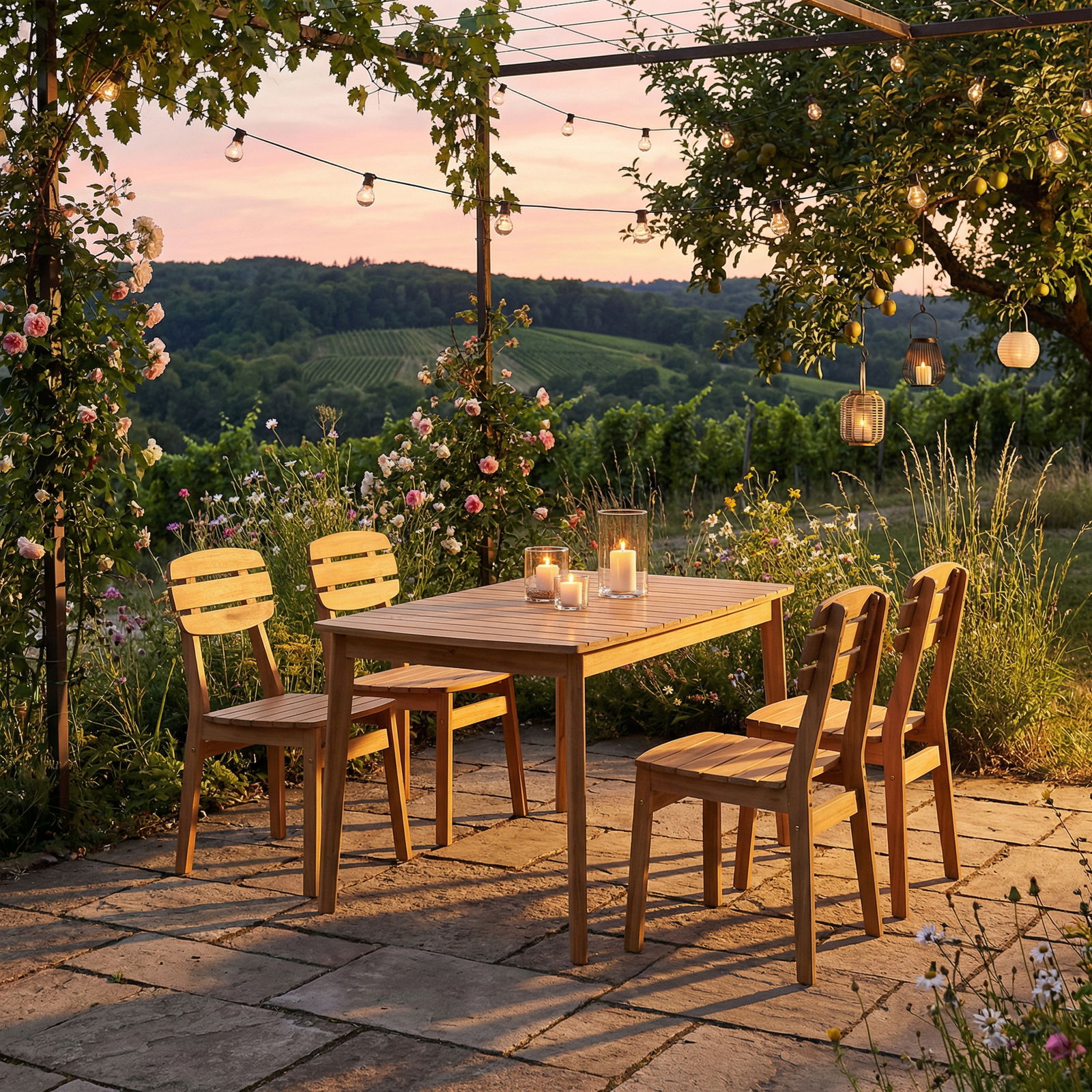 Kölle Balkongruppe 'Lane', 5tlg., braun