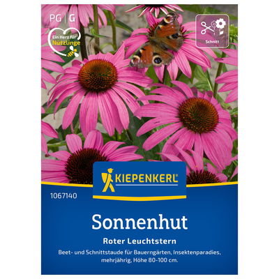 Blumensamen, Sonnenhut, 'Roter Leuchtstern', rot