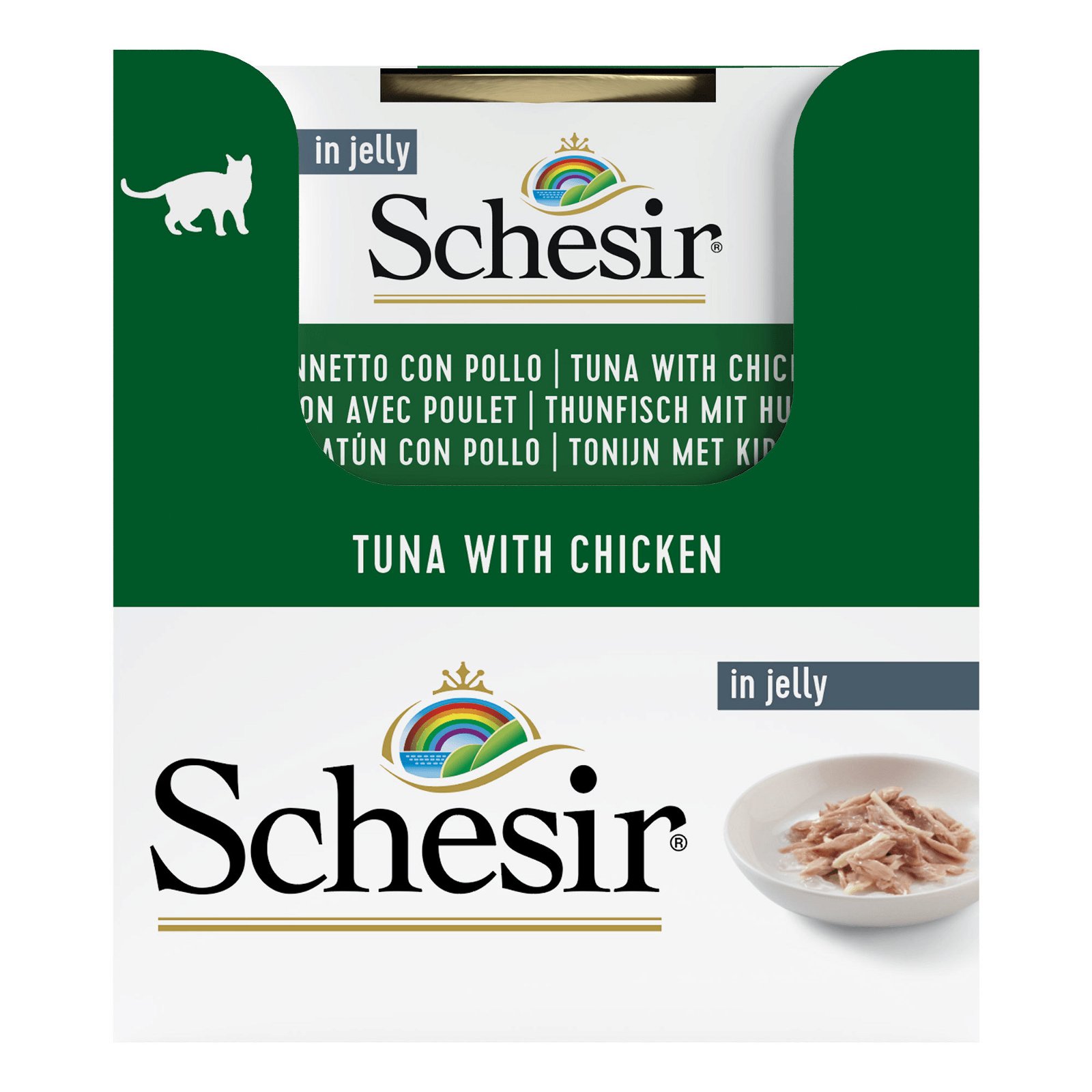 Schesir Cat Jelly, Thunfisch & Hühnerfilet, 85 g