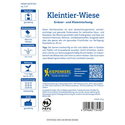 Kiepenkerl Saatgutmischung 'Kleintier-Wiese'