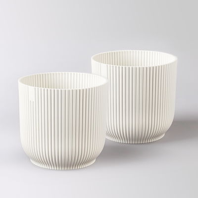 Elho Übertopf 'Vibes', seidenweiß, ca. Ø 14 x H 13 cm, 2er-Set Elho Übertopf 'Vibes', seidenweiß, ca. Ø 14 x H 13 cm, 2er-Set