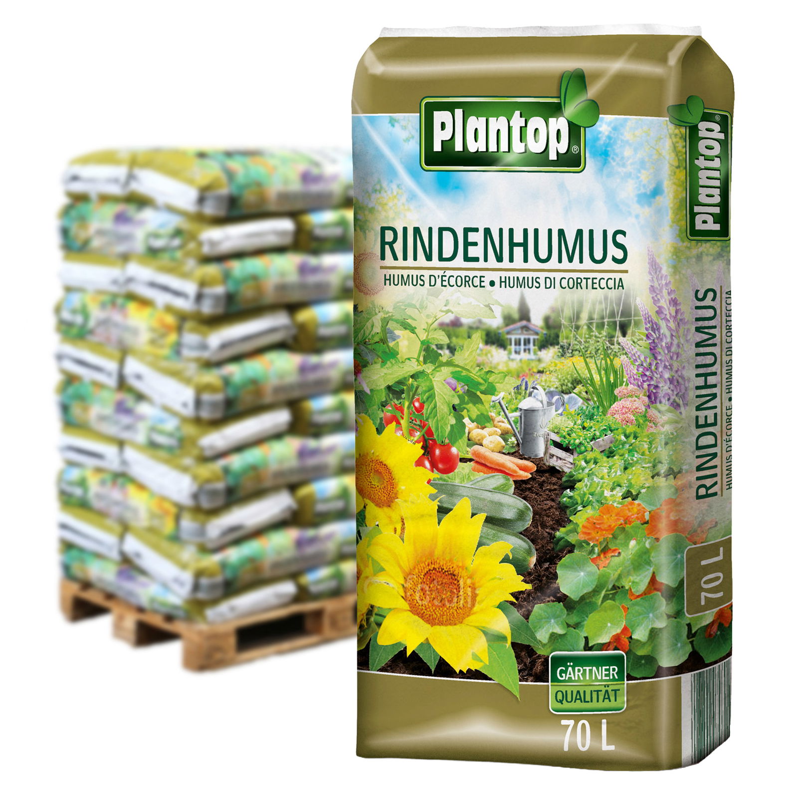 Plantop Rindenhumus, 30 Sack á 70l, 2100 Liter