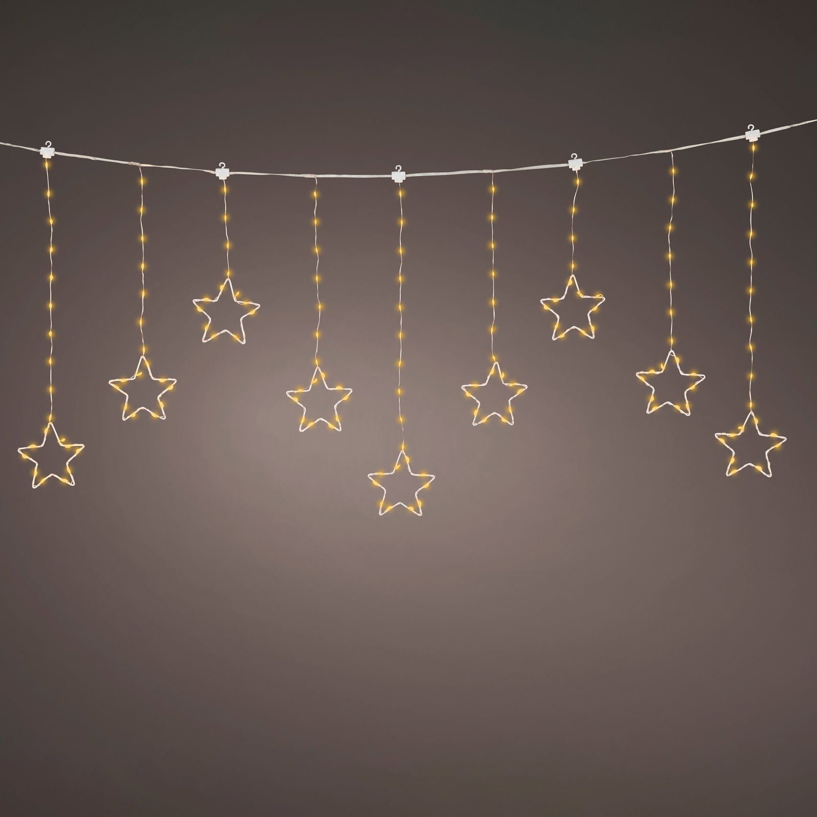 LED-Vorhang Sterne, 156 klassisch warme LEDs, ca. L 120 x H 60 cm LED-Vorhang Sterne, 156 klassisch warme LEDs, ca. L 120 x H 60 cm