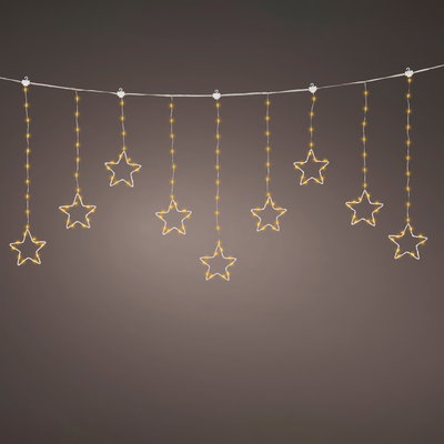 LED-Vorhang Sterne, 156 klassisch warme LEDs, ca. L 120 x H 60 cm LED-Vorhang Sterne, 156 klassisch warme LEDs, ca. L 120 x H 60 cm