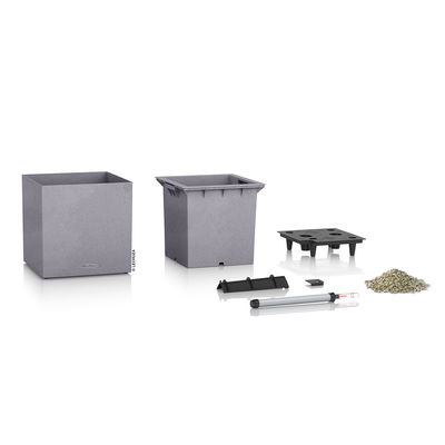 Lechuza 'Canto Stone 30 low', steingrau, ca. 30 x 30 x H 30 cm