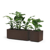 Euro 3 Plast Pflanztopf 'Kebe', rost, ca. 40 x 40 x H40 cm