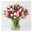 Blumenbund mit Tulpen, 50er-Bund, weiß - lila - hellrosa, inkl. gratis Grußkarte