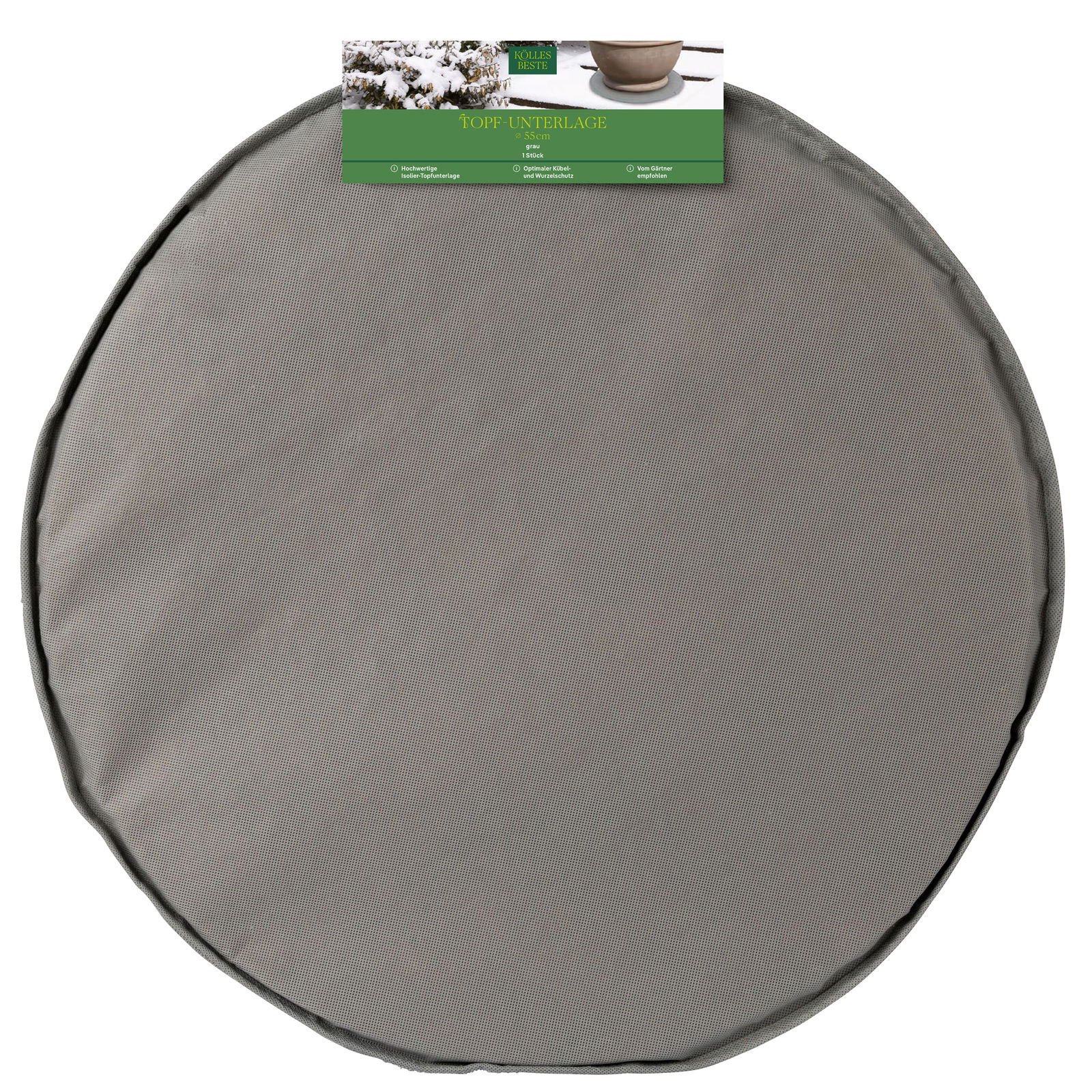 Kölles Beste Topfunterlage mit Kokosmatten und Doppelnaht, 55 cm Ø