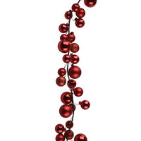 Kugelgirlande, rot, Länge ca. 180 cm