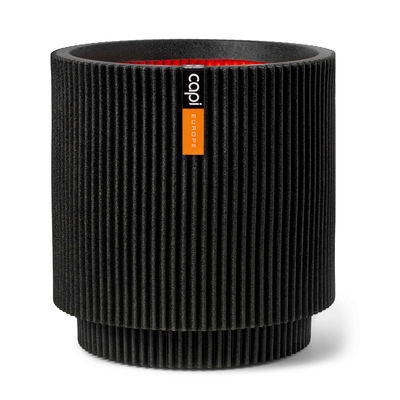 Capi Europe Pflanzgefäß 'Groove Zylinder', schwarz, ca. Ø 36 x H 38 cm Capi Europe Pflanzgefäß 'Groove Zylinder', schwarz, ca. Ø 36 x H 38 cm