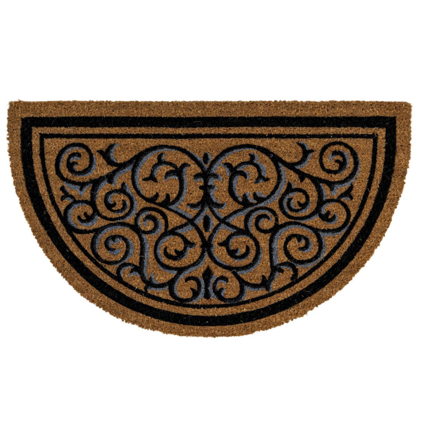 Kölle Kokosmatte abgerundet 'Ornamente', ca. 45 x 75 cm