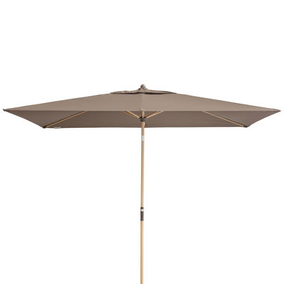 Doppler Kurbelschirm 'Alu-Wood Ultra', greige, ca. 300 x 200 cm