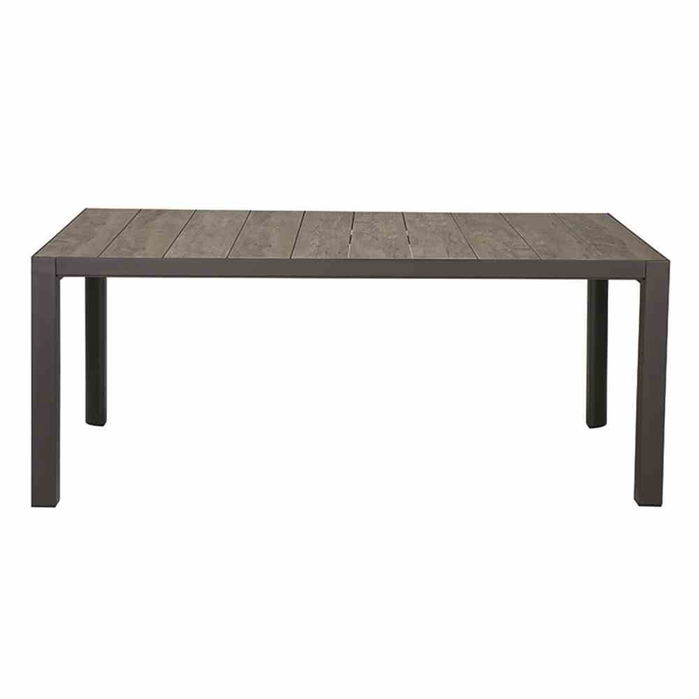 Gartentisch Silva, Tischplatte in Washed Grey, 182 x 100cm